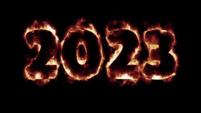fiery font burning text fire on letters and numbers -  red blue green flames - 2023