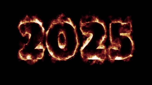 fiery font burning text fire on letters and numbers -  red blue green flames - 2025