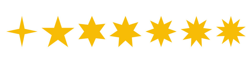 Different stars icon sign set