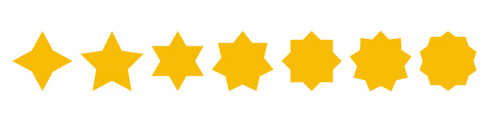 Different stars icon sign set