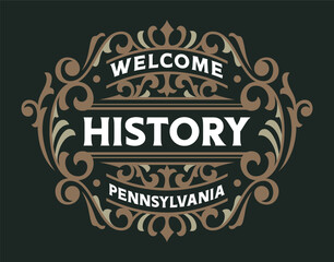 Victorian Vintage Badges Decorative Ornament Beautiful Classic Design Element