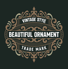 Victorian Vintage Badges Decorative Ornament Beautiful Classic Design Element