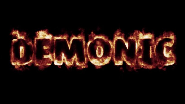 fiery font burning text fire on letters and numbers -  red blue green flames - demons