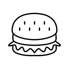 Pork burger icon
