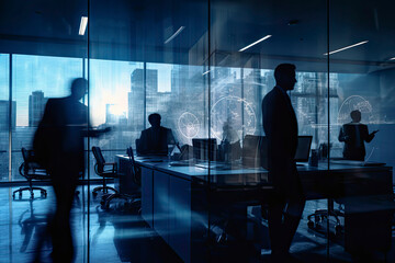 Fototapeta na wymiar Business People Working In a Conference Room.AI generated