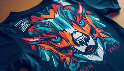 Multi colored dragon tattoo symbolizes evil and danger generated by AI