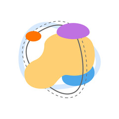 Abstract organic liquid blob and fluid shapes and dynamic elements set