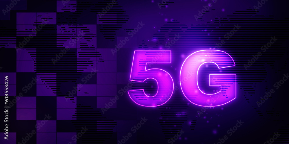 Poster 2d rendering 5g network 5g connection
