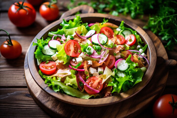 background vegetable dark healthy diet food fresh salad organic green vegetarian. Generative AI.