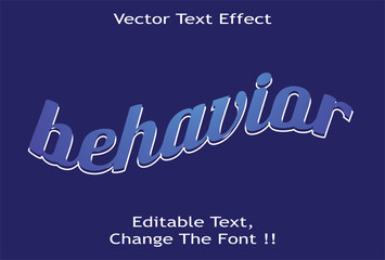 Vector Text Effect Behind Blue Theme