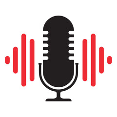 Isolated digital microphone streaming service icon Vector