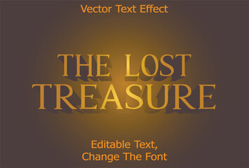 Vector Text Effect The Lost Treasure