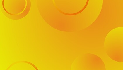 Abstract orange background with circles. Dynamic shapes landscape illustration background