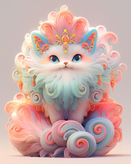 Fototapeta premium fluffy cat