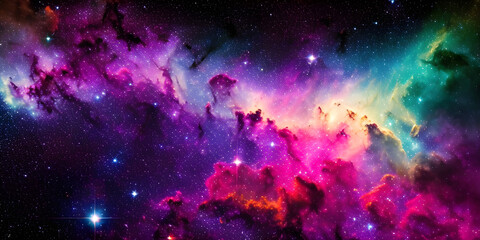colorful-space-galaxy-cloud-nebula abstract background with stars