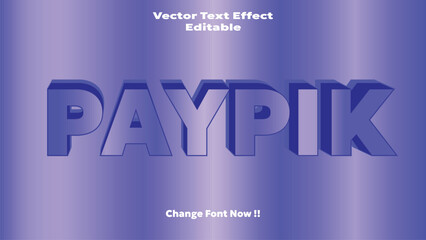 Vector Text Effect Gradient Blue