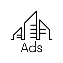 Advertising on building icon