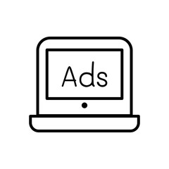 Advertising online icon