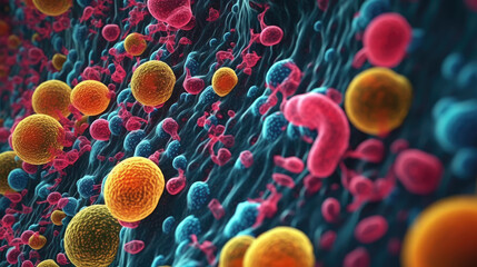 An illustration of bacteria harmful pathogens in the body