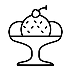 Chocolate ice cream icon
