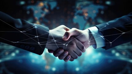 Strategic partnerships, collaborative alliances, global network of influence- the foundation for an unprecedented victory in the business domain. Generative AI - obrazy, fototapety, plakaty