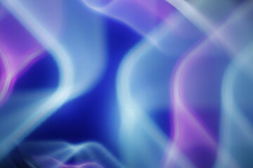 Líneas ahumadas de luz con desenfoque de movimiento ondulante y velocidad con colores suaves, forma un diseño abstracto original para fondos