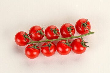 Ripe sweet cherry tomato branch