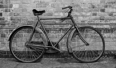 Vintage bike in black and white