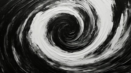 Black and white abstract finger swirl texture. Generative AI