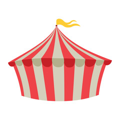 Isolated colored carnival tent icon Vector