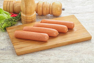 Meat sausages for snack breakfast