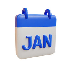 Calendar january 3d icon 