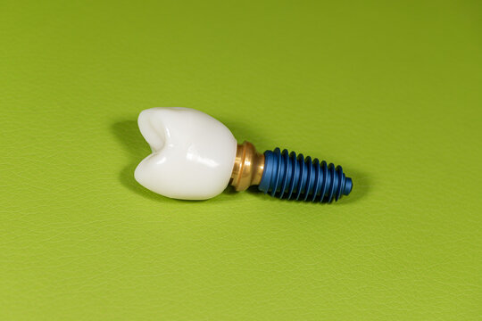 implant on green background , 