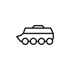 Armored vehicles line icon vector design