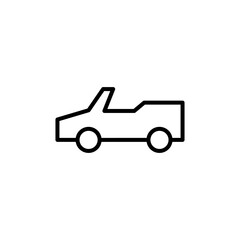Military car line icon vector design