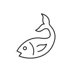 Fish line icon vector design