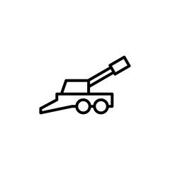 Artillery line icon vector design