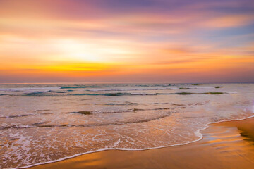 Abstract view landscape at sunset. nature beach in Torrey Pines State Beach Landscape Scenic of San Diego,USA