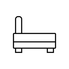 Bed line icon vector design
