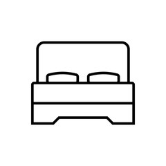 Bed line icon vector design