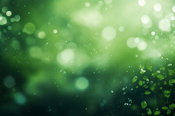 Fototapeta premium Abstract natural green bokeh background