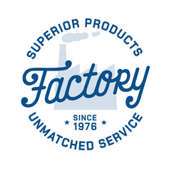 Factory design template. Authentic T-Shirt Design. Vector and Illustration.
