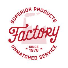 Factory design template. Authentic T-Shirt Design. Vector and Illustration.