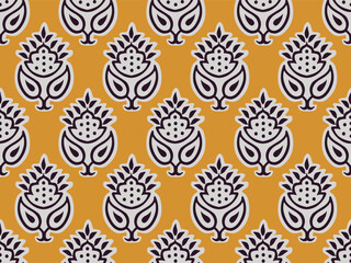 BAROQUE RENAISSANC FLORAL SEAMLESS PATTERN VECTOR