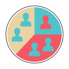 Sticker Customer segmentation design vector icon design vector line icon svg