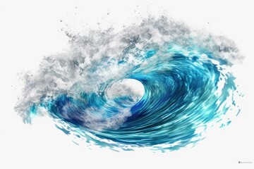 water splash ocean wave isolated on white background with 8k high resolution