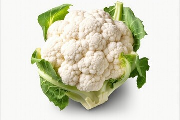 cauliflower isolated on white background - obrazy, fototapety, plakaty