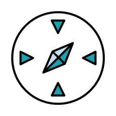Filled Line compass orientation design vector icon design vector line icon svg