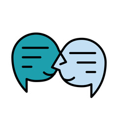 Filled Line engagement chat design vector icon design vector line icon svg