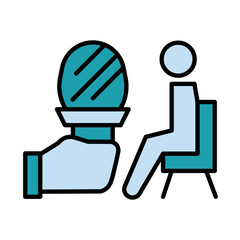 Filled Line mic Interview design vector icon design vector line icon svg